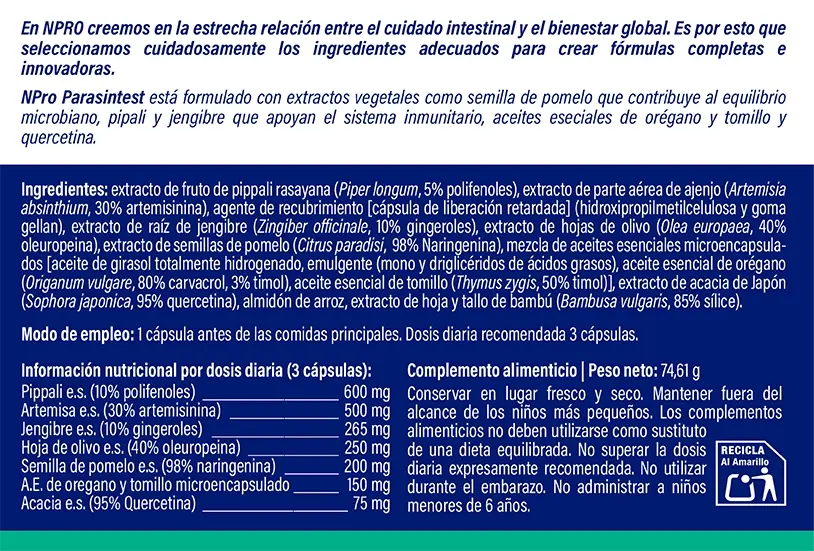 Parasintest 90cap - NPro