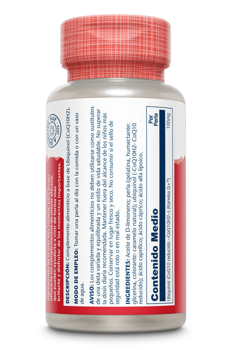COQ10 Ubiquinol 100mg 30sft - Solaray