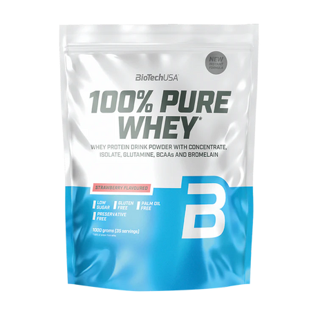 100% Pure Whey 900g Strawberry - BiotechUSA