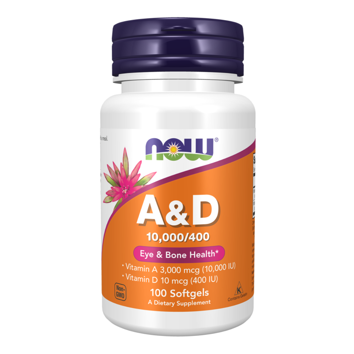 A & D 10000/400 IU 100sft - Now Foods