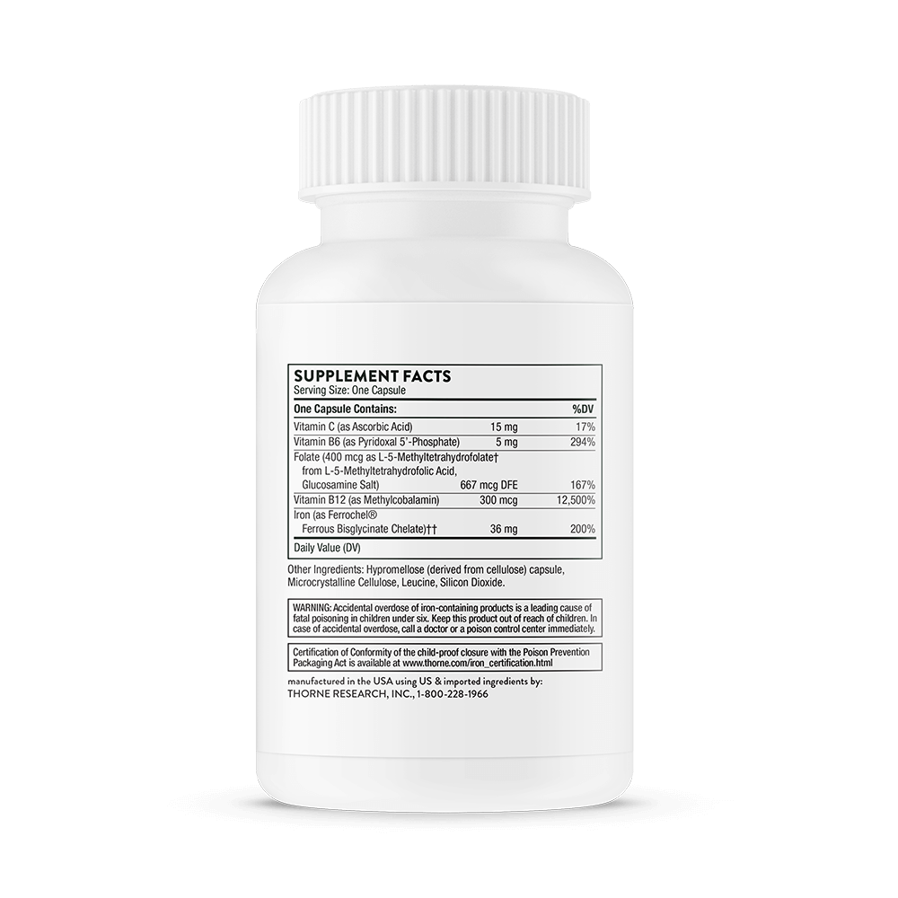 Advanced Iron Complex (ex Ferrasorb) 60cap - Thorne