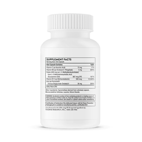 Advanced Iron Complex (ex Ferrasorb) 60cap - Thorne