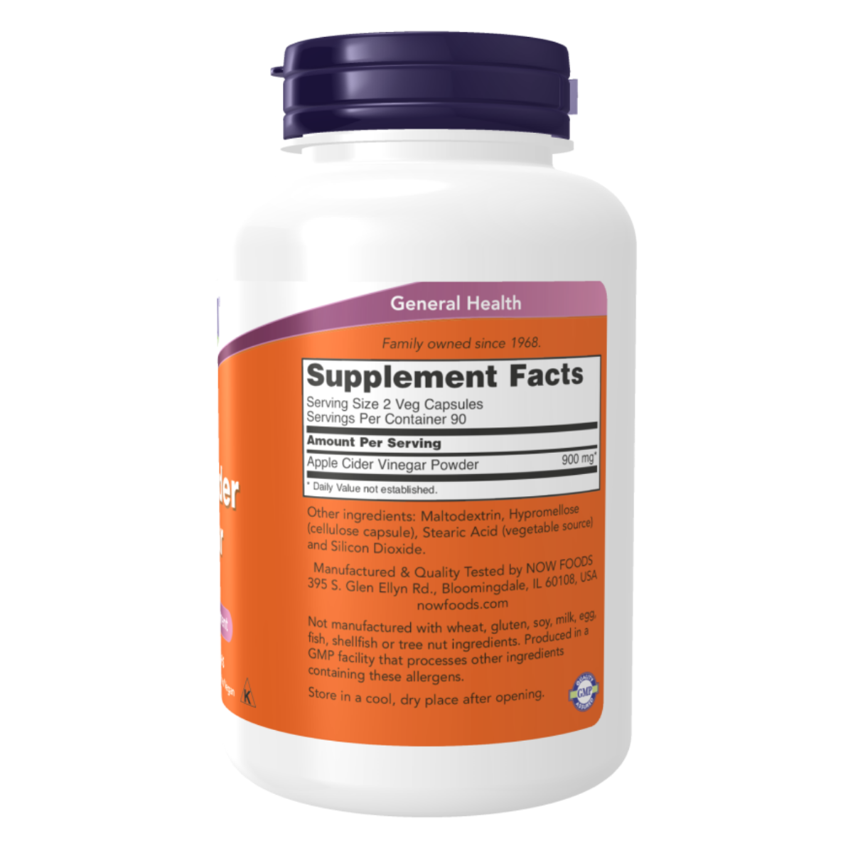 Apple Cider Vinegar 450mg 180cap - Now