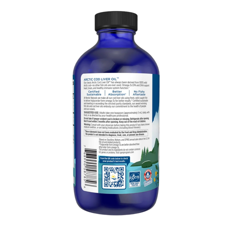 Artic Cod Liver Oil 237ml Lemon - Nordic Naturals