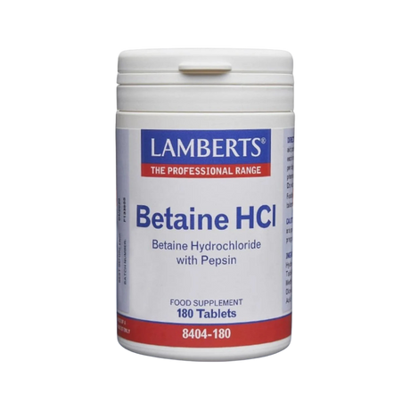 Betaine HCl 180tab - Lamberts
