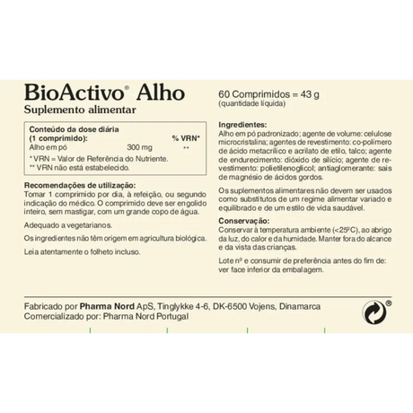 BioActivo Alho 60comp - Pharma Nord