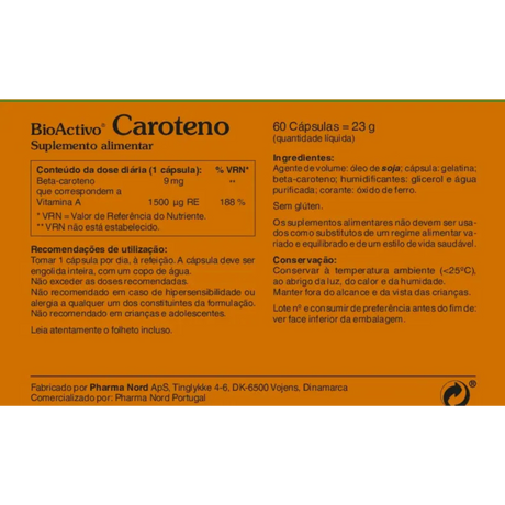 BioActivo Caroteno 60cap - Pharma Nord