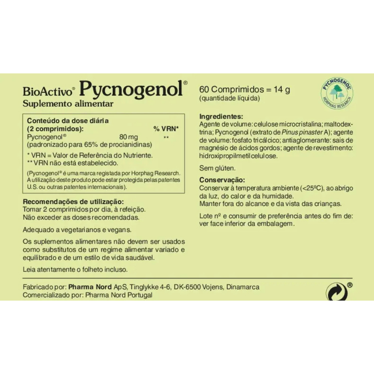BioActivo Pycnogenol 60comp - Pharma Nord