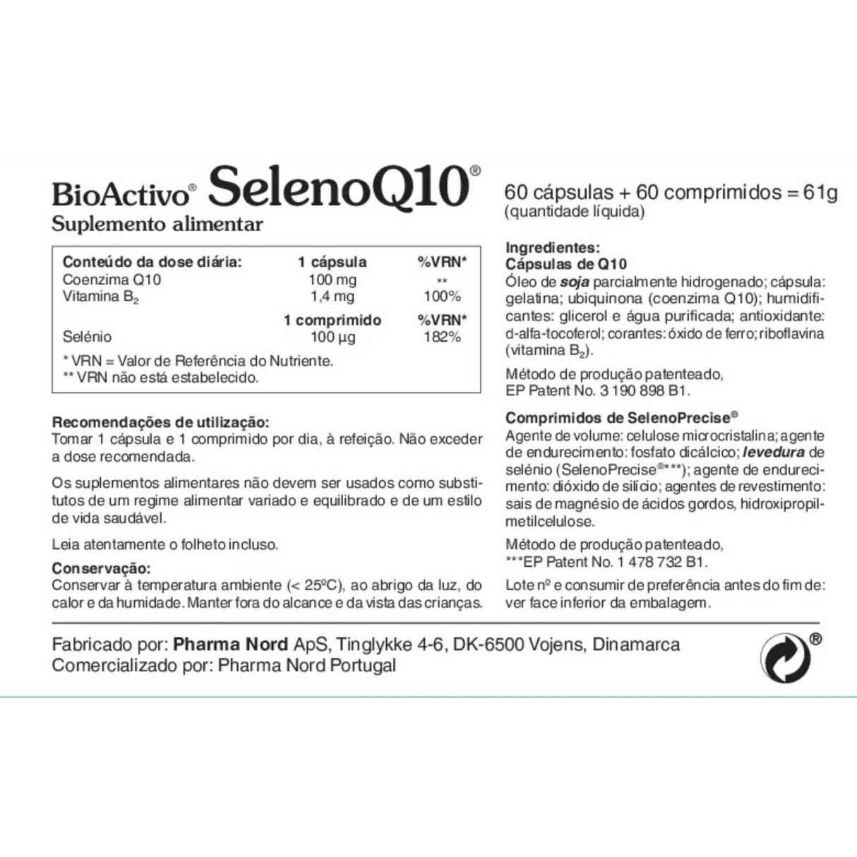 BioActivo SelenoQ10 60cap+60comp - Pharma Nord