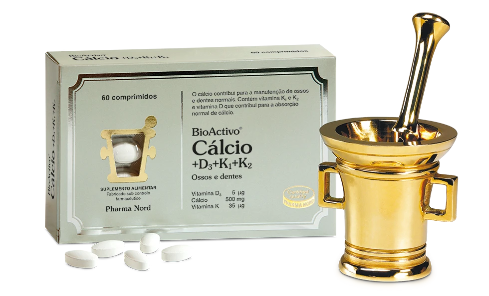 Bioactivo Cálcio+D3+K1+K2 60comp - Pharma Nord