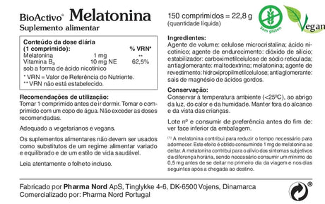 BioActivo Melatonina 60cap - Pharma Nord