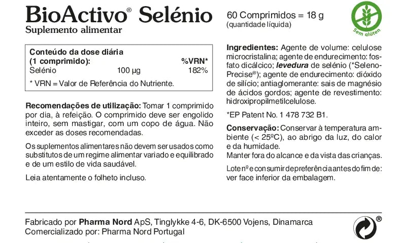 BioActivo Selénio 60cap - Pharma Nord