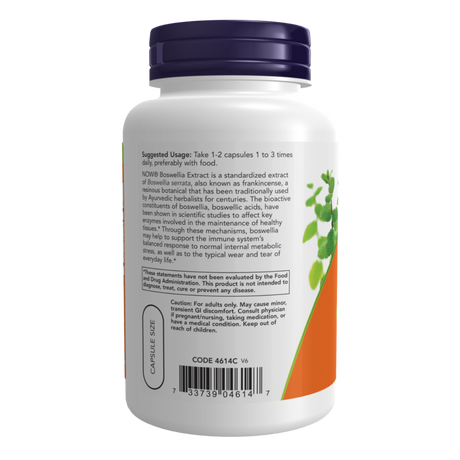 Boswellia Extract 250mg 120vcap - Now Foods