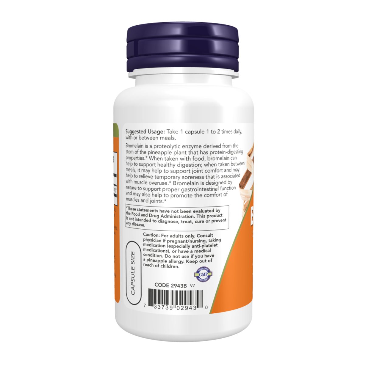 Bromelain 500mg 60vacp - Now Foods