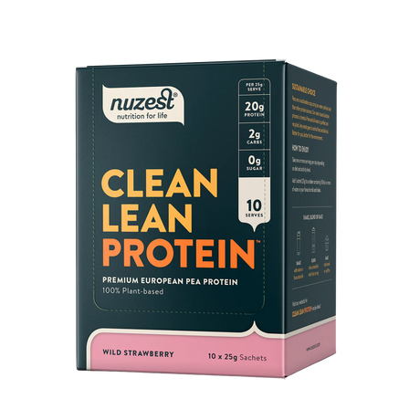 Clean Lean Protein  Box 10saq Morango Selvagem - Nuzest