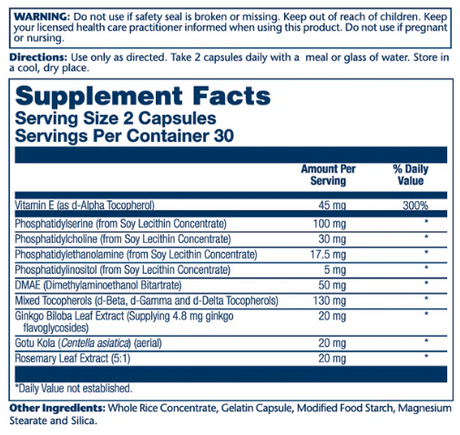 Phosphatidyl Serine Plus 60cap - Solaray