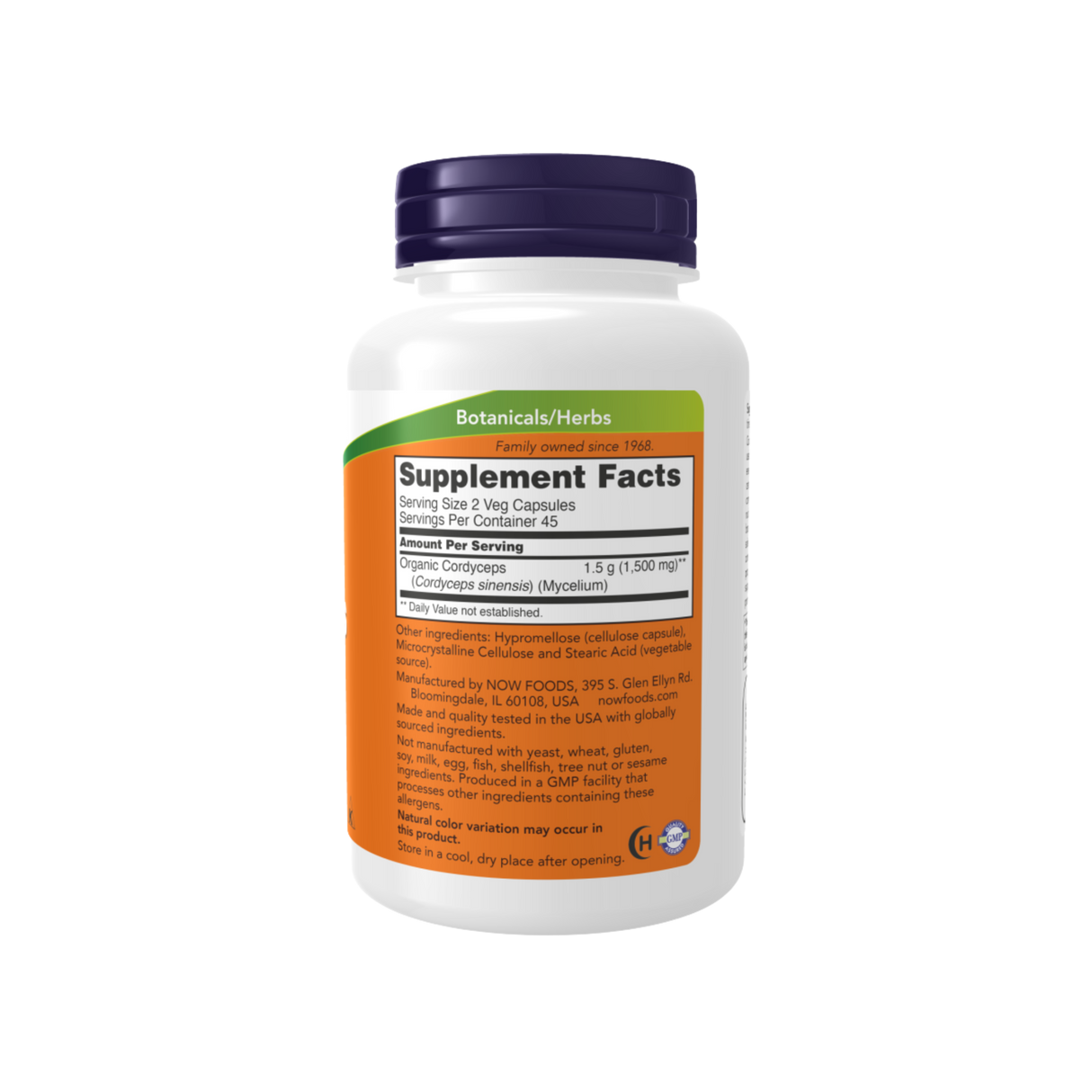 Cordyceps 750mg  90cap – Now Foods