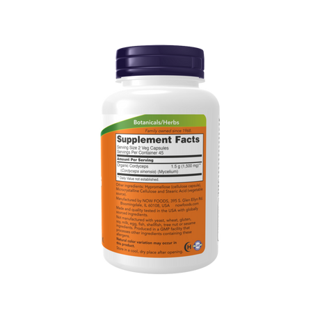 Cordyceps 750mg  90cap – Now Foods