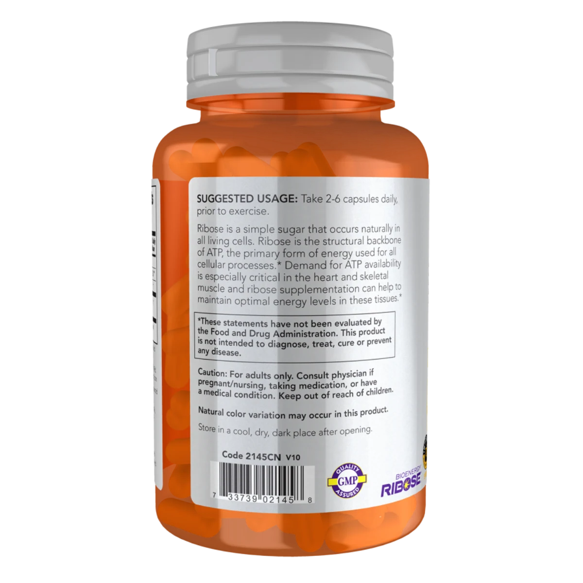 D-Ribose-750mg-120vcap-Now-3