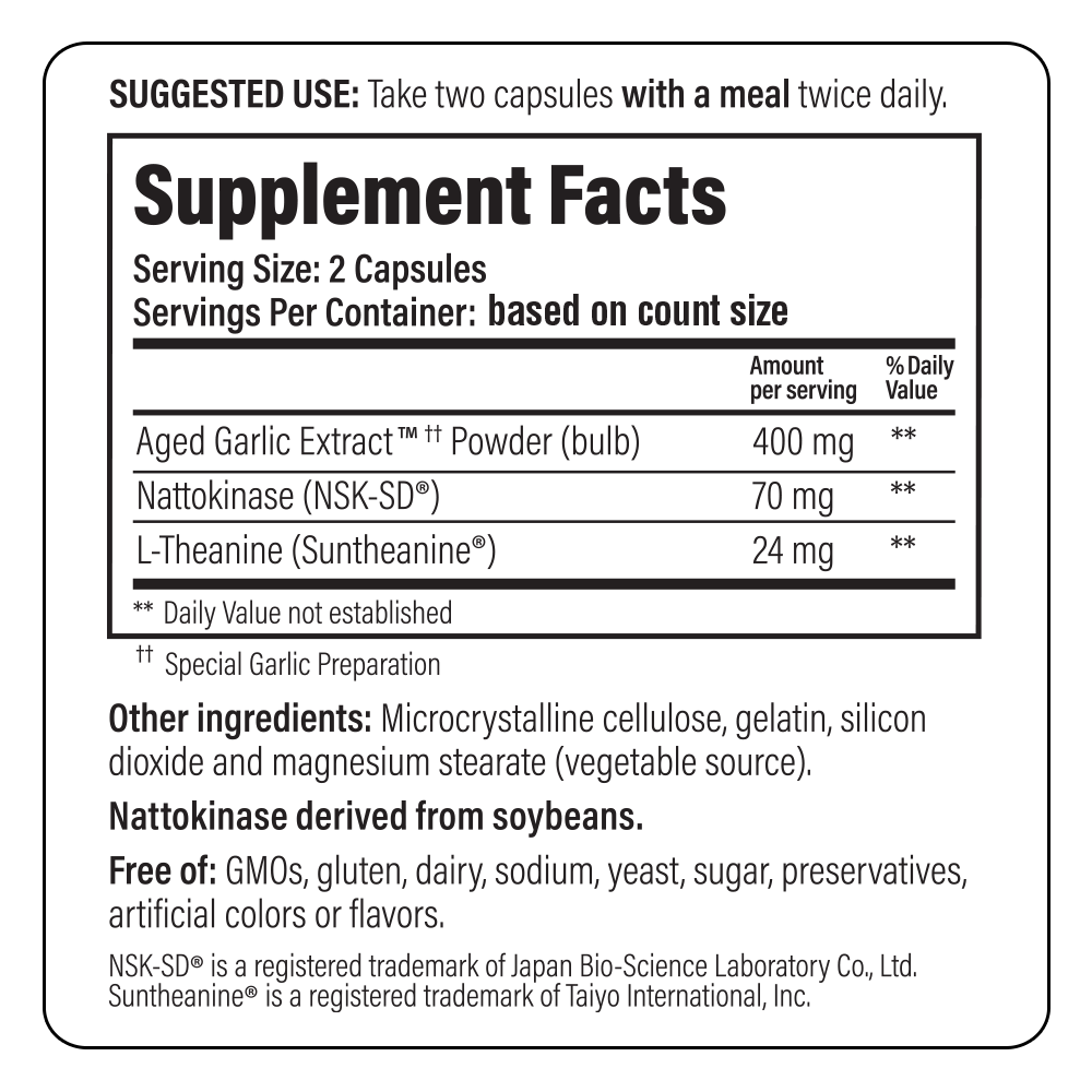 Blood Pressure Health Formula 109 80cap - Kyolic