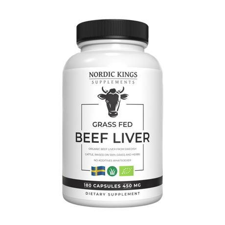 Beef Liver Grass Fed 180cap - Nordic Kings