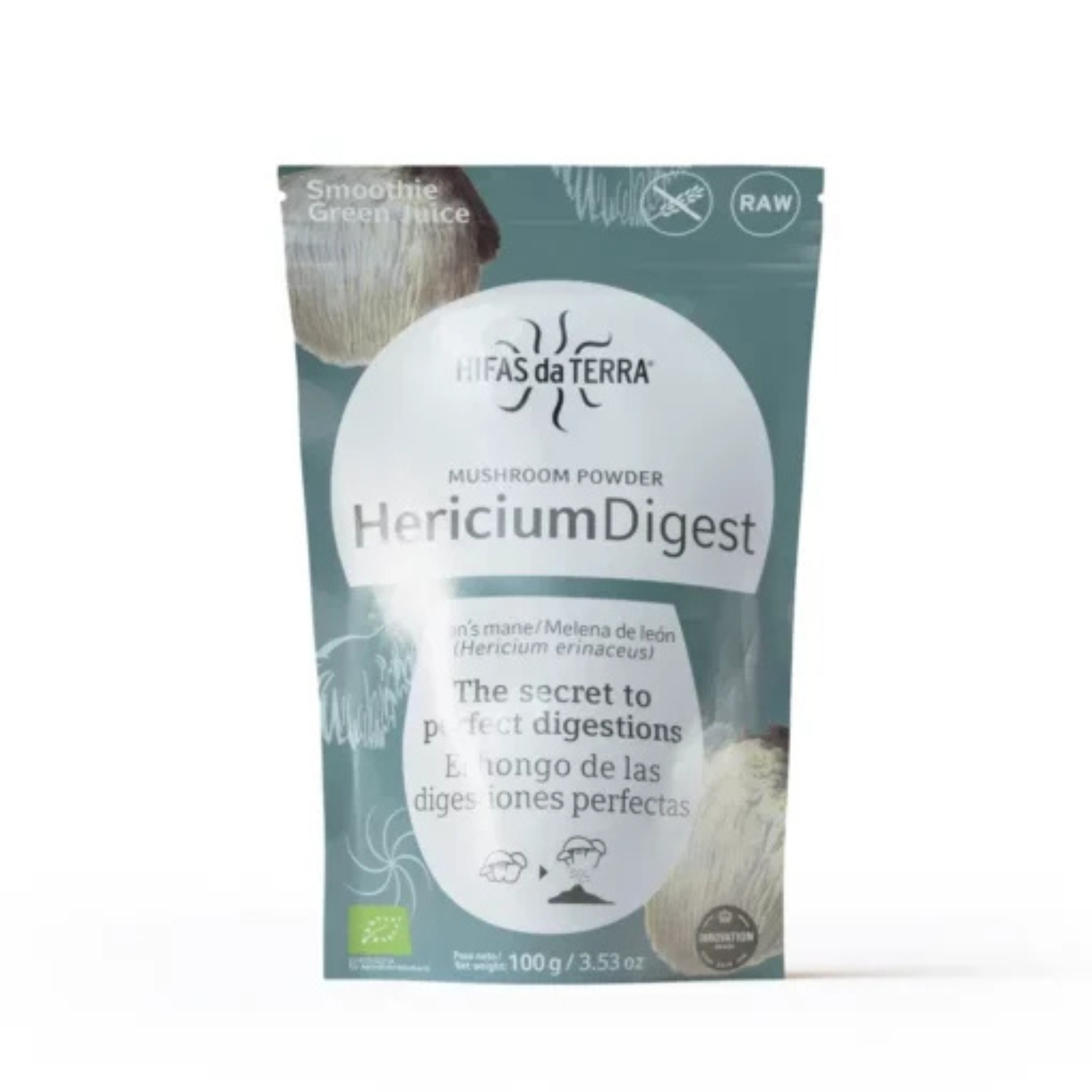 Hericium Digest Polvo 100% ECO de Melena de león - Hifas da Terra
