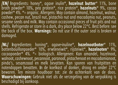 Organic Collagen Protein Bar Hazelnut Cacao – Noordcode