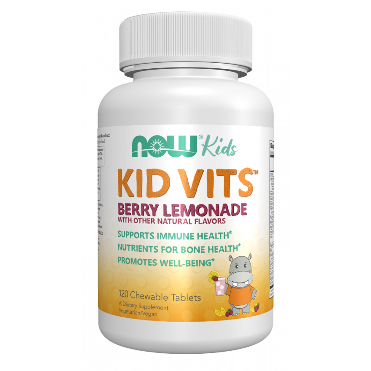 Kid Vits Berry Lemonade Chewable 120cap - Now Foods