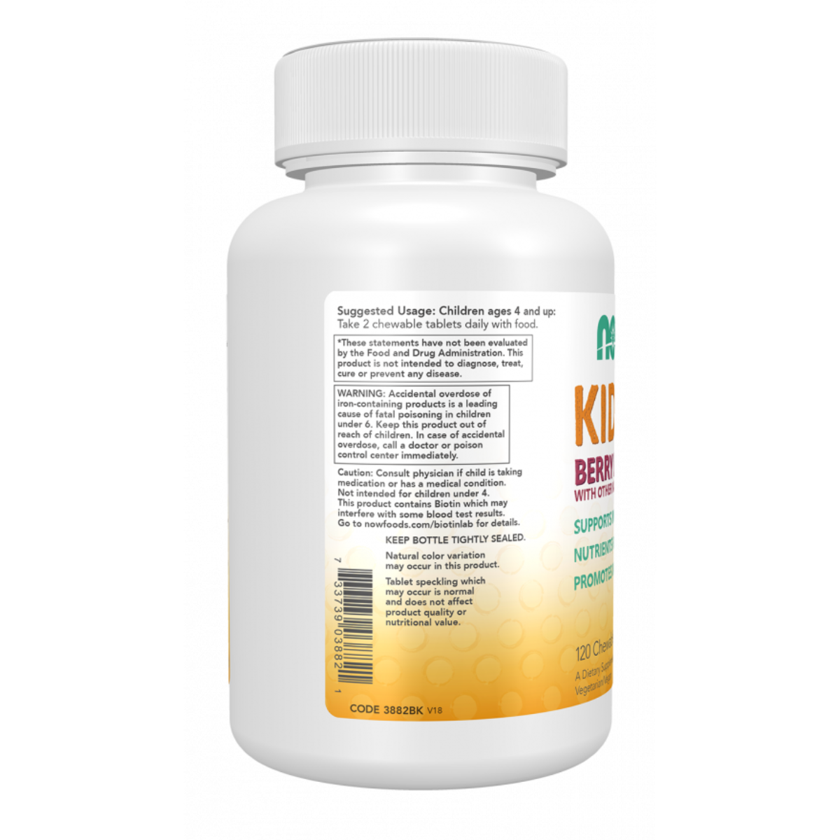 Kid Vits Berry Lemonade Chewable 120cap - Now Foods