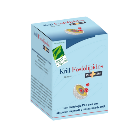 Krill Fosfolipidos PL + DHA 30cap - Cien por Cien Natural
