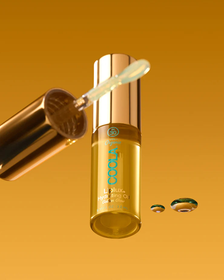Golden Liplux Organic Hydrating Lip Oil Sunscreen FPS 30 - Coola