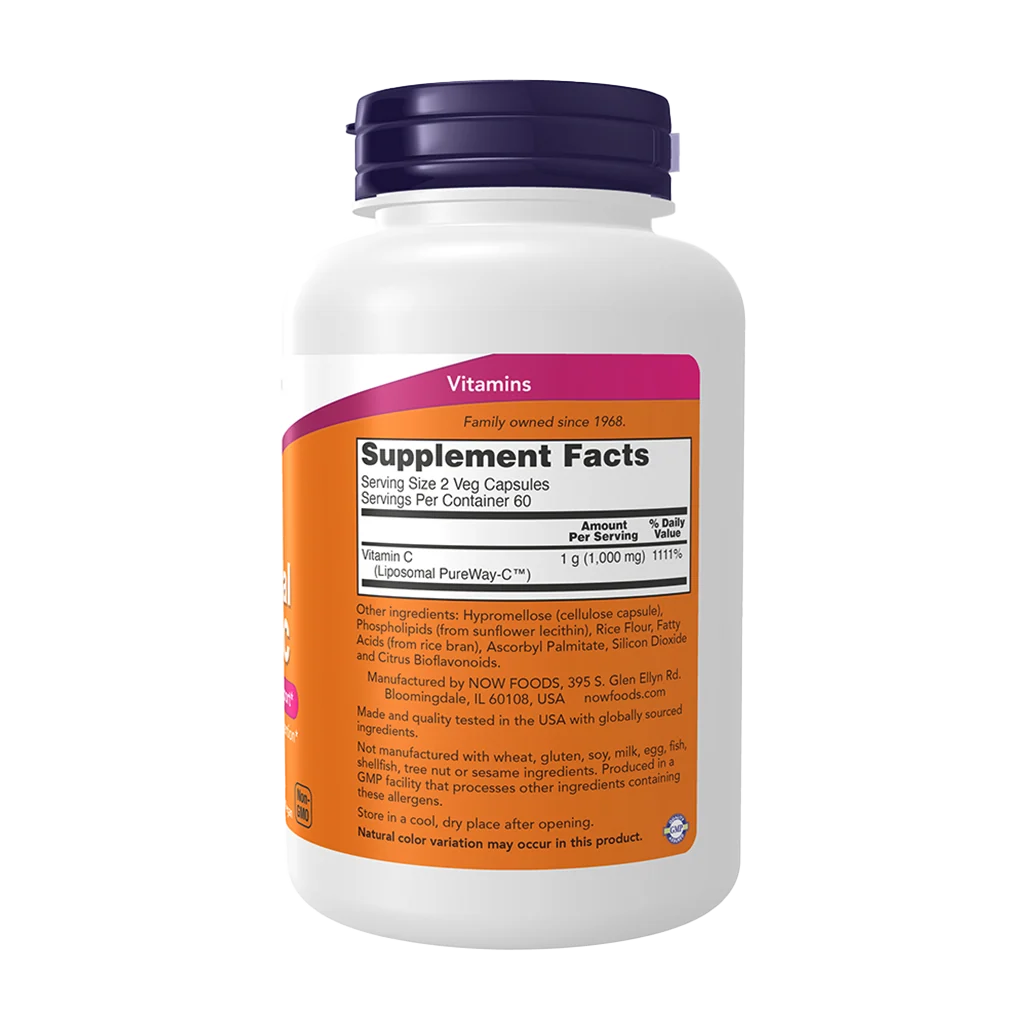 Liposomal Vitamin C 120vcap - Now