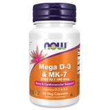 Mega D-3 & MK-7 60vcap - Now Foods