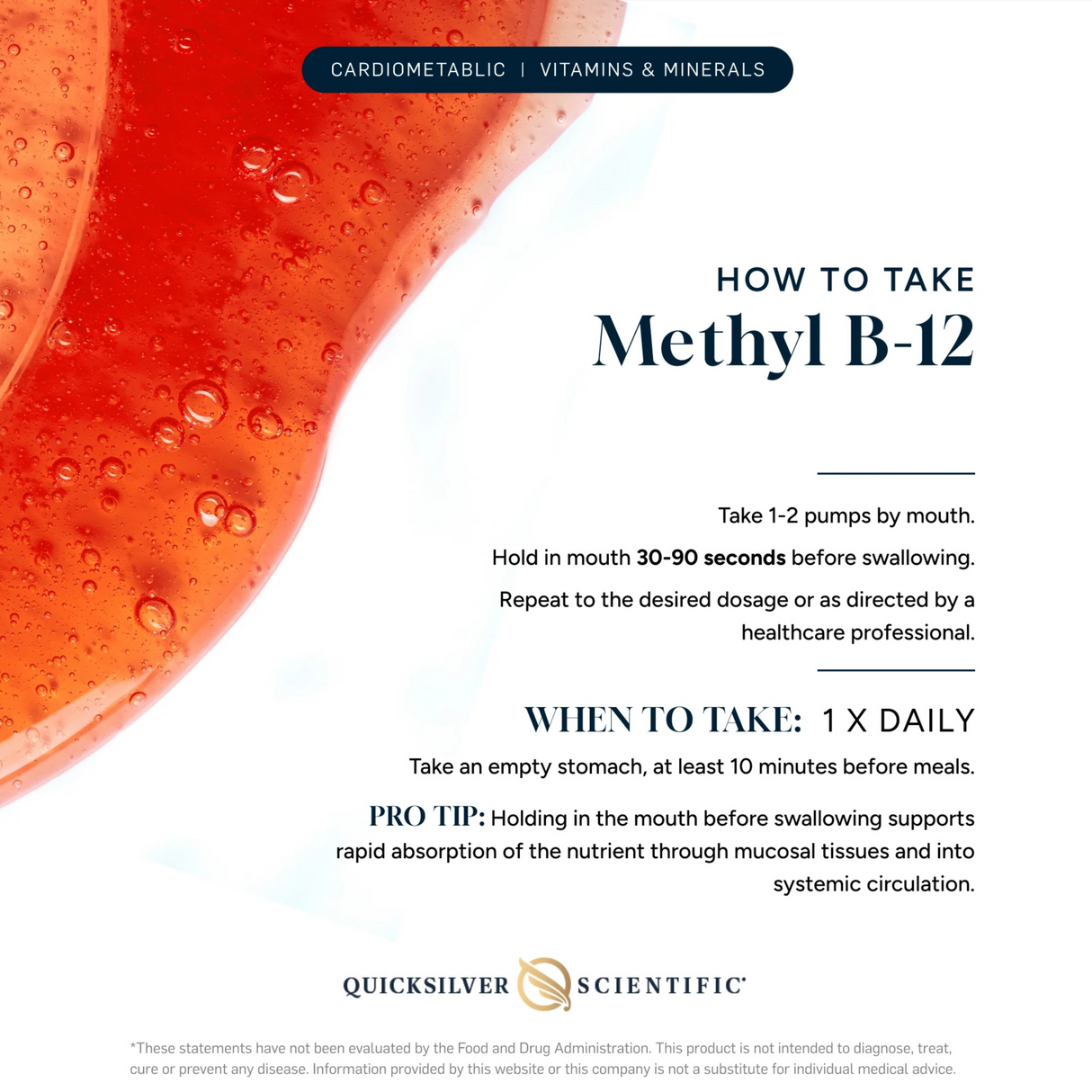 Liposomal Methyl B-12 30ml - Quicksilver Scientific