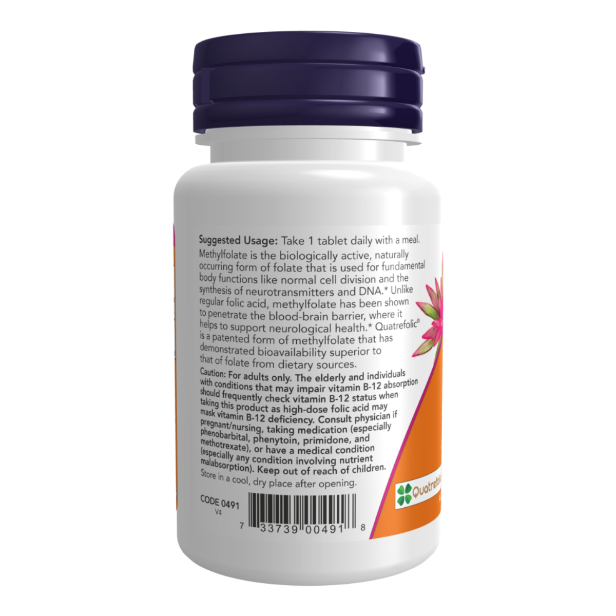 Methyl Folate 1000mcg 90tab - Now Foods