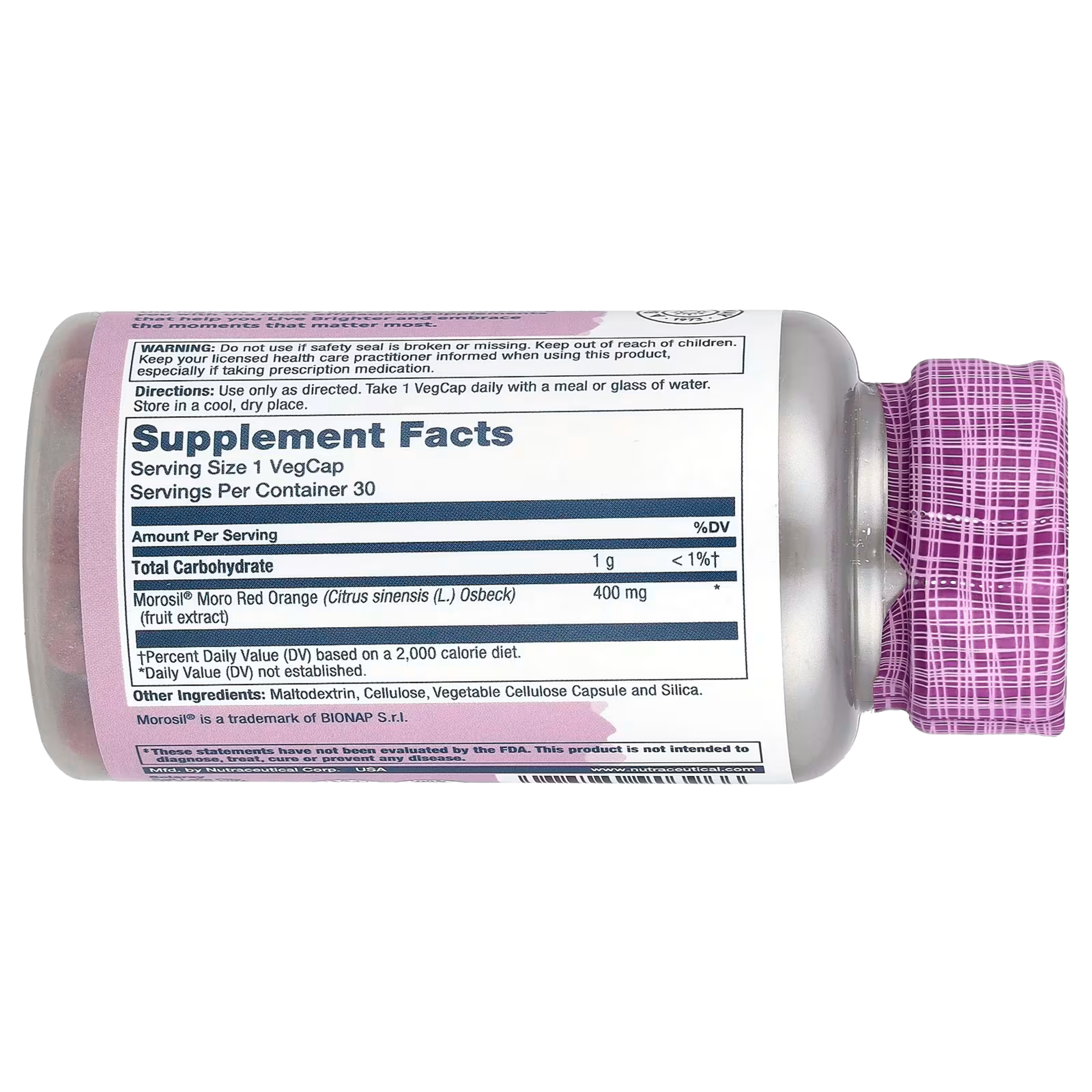 Morosil (Moro Vermelho Laranja) 30 cápsulas – Solaray