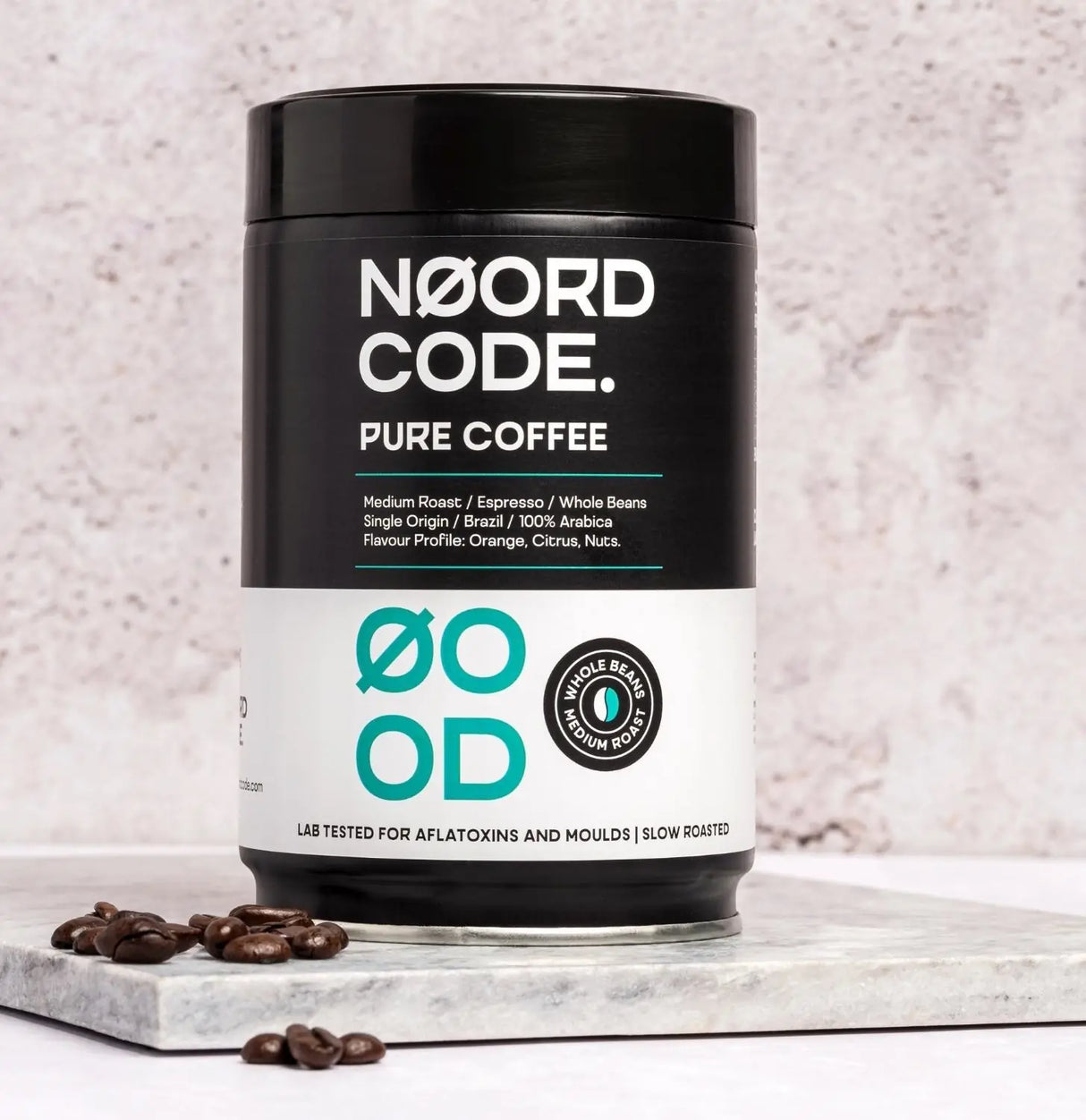 Pure Coffee Medium Roast Whole Beans 250g - Noordcode