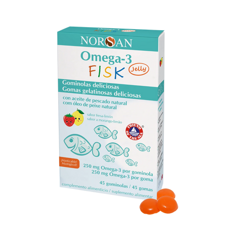 Omega-3 FISK Jelly 45 gomas - Norsan
