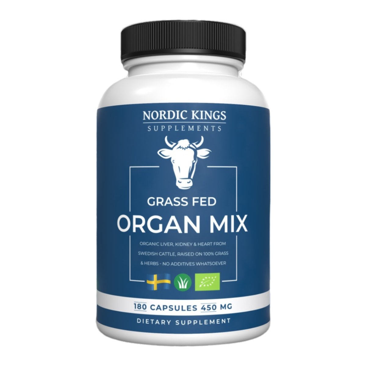 Organ Mix Bio Grass Fed 180cap - Nordic Kings