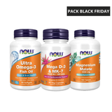 BUNDLE KIT BASICO: Mega D-3 & MK-7 - Ultra Omega-3 - Magnesium Malate