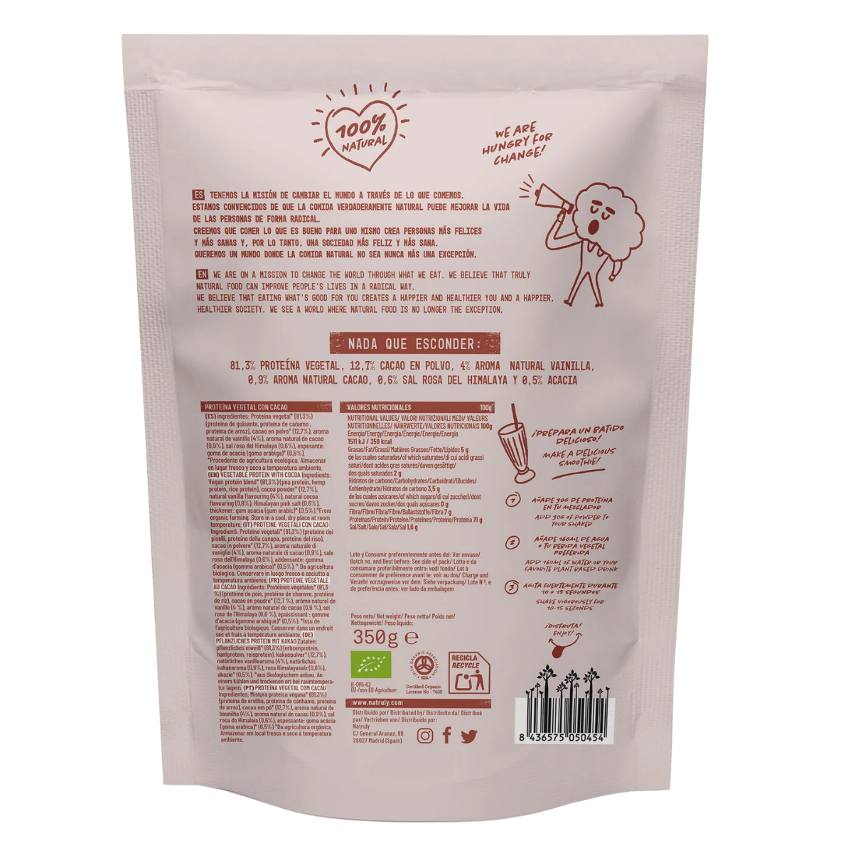 Vanilla Vegan Protein 350g - Natruly