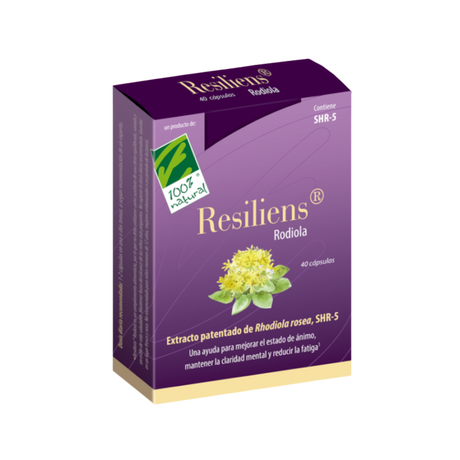 Resiliens Rodiola 40cap - Cien por Cien Natural