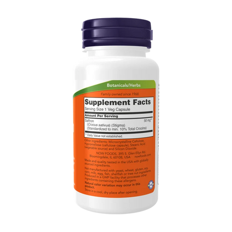Saffron 50mg 60vcap - Now