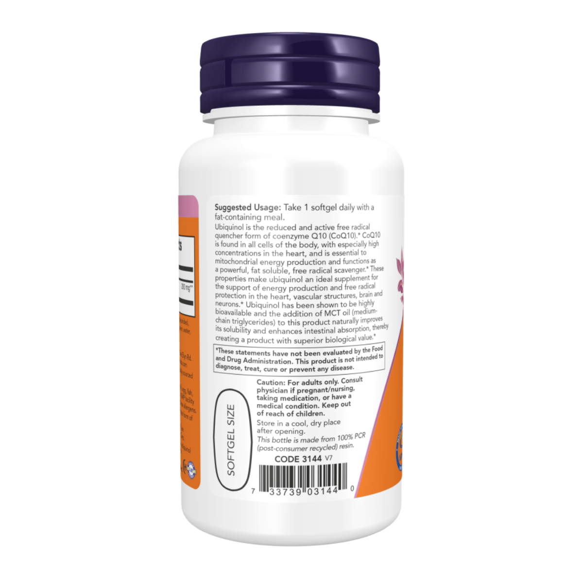 Ubiquinol 200mg 60sft - Now Foods