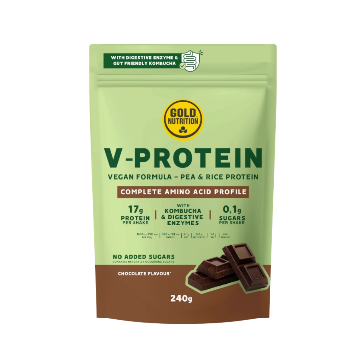 V-Protein 240g Chocolate - Gold Nutrition