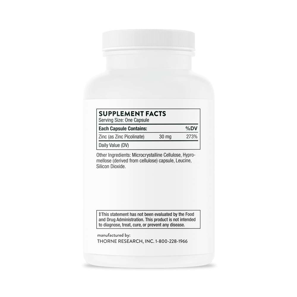 Zinc Picolinate 30mg 180cap - Thorne