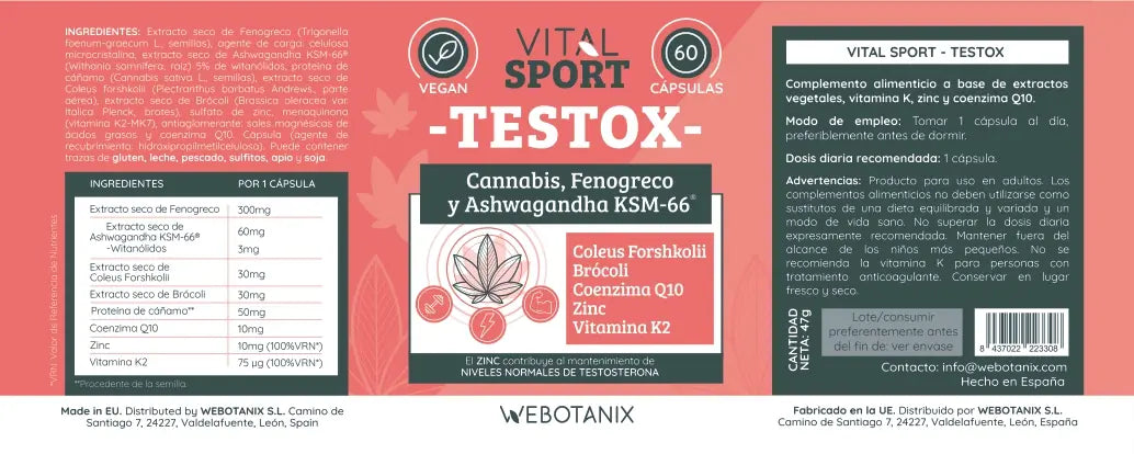 Testox Vital Sport 60cap - Webotanix