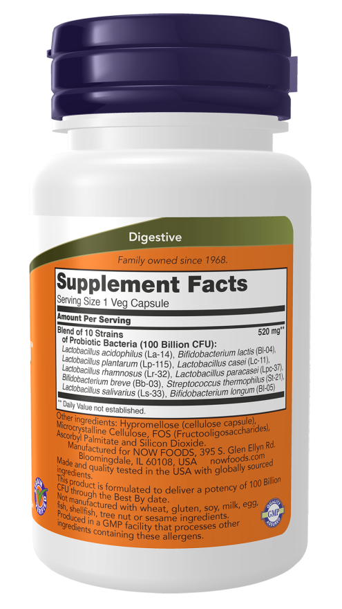 Probiotic-10 100 Billion 30vcap - Now Foods