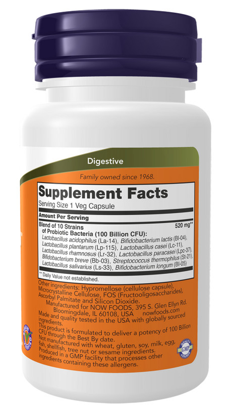 Probiotic-10 100 Billion 30vcap - Now Foods