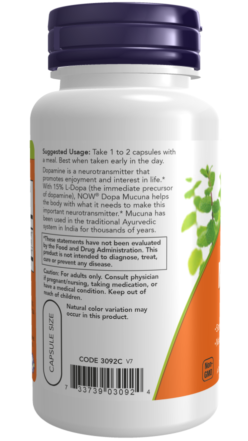 Dopa Mucuna 90vcap - Now Foods